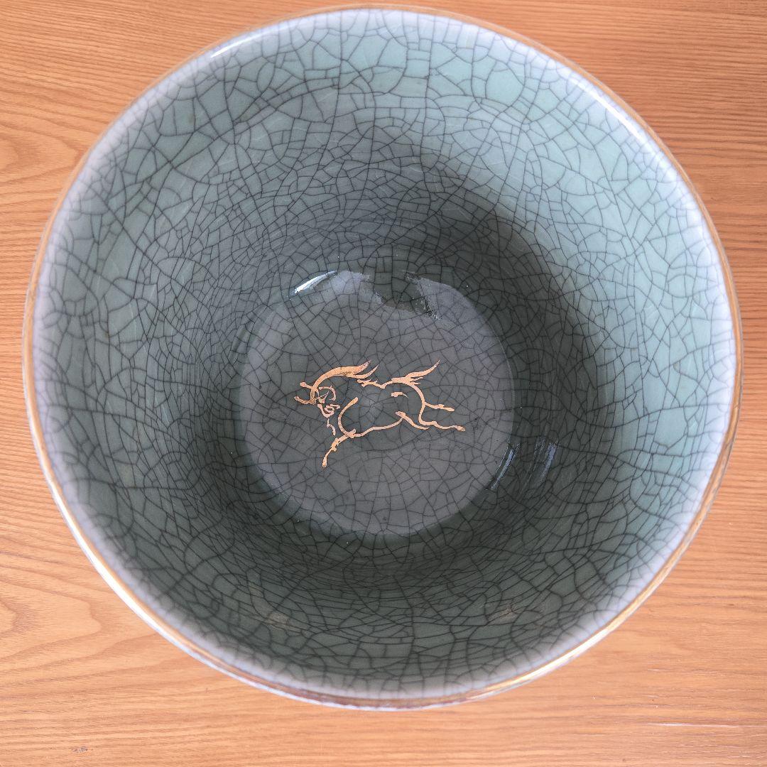 「大堀相馬焼」相馬竹鳳　花器 壺　置き物　インテリア&オブジェ◆特大 美品◆