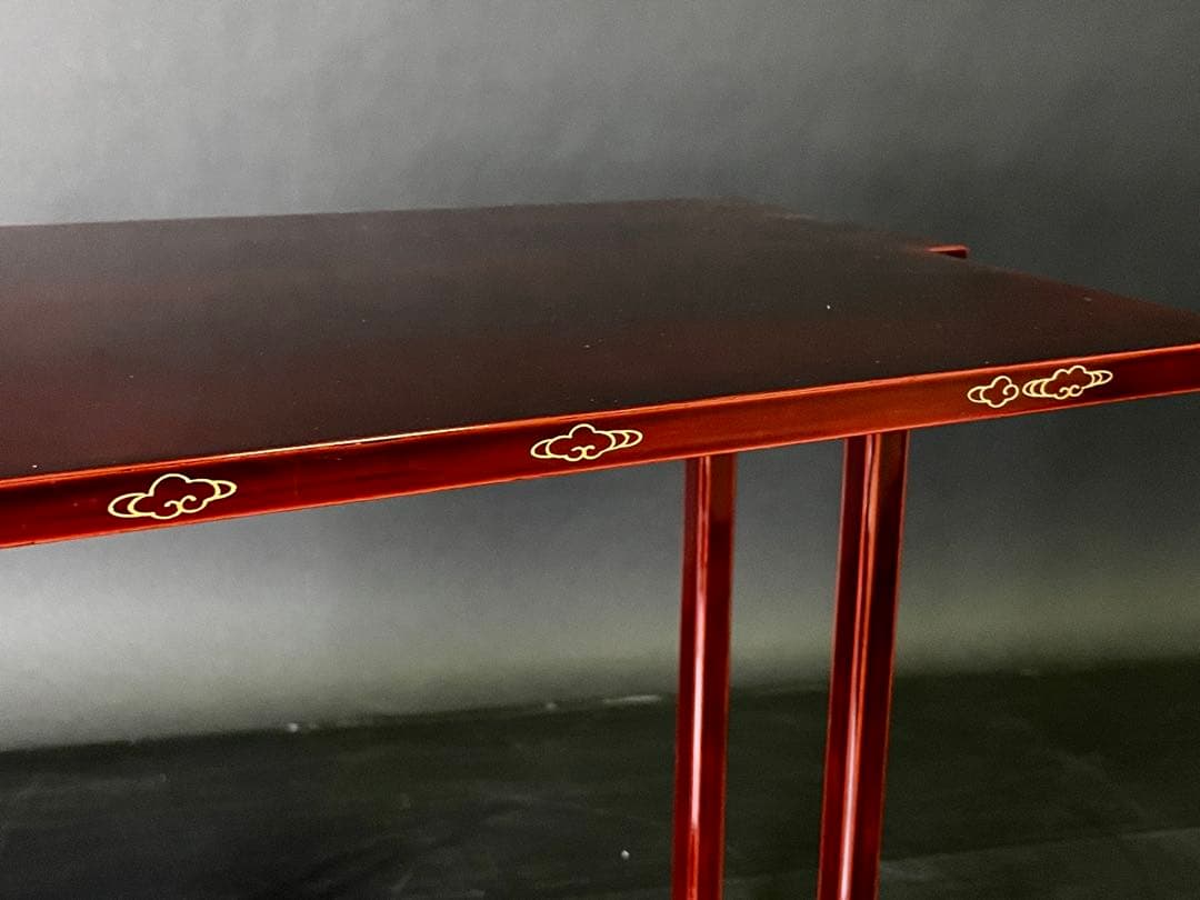 「母」 輪島塗 鵬雲斎好 山雲棚 宗芳作 共箱 茶道具 （114あ①）