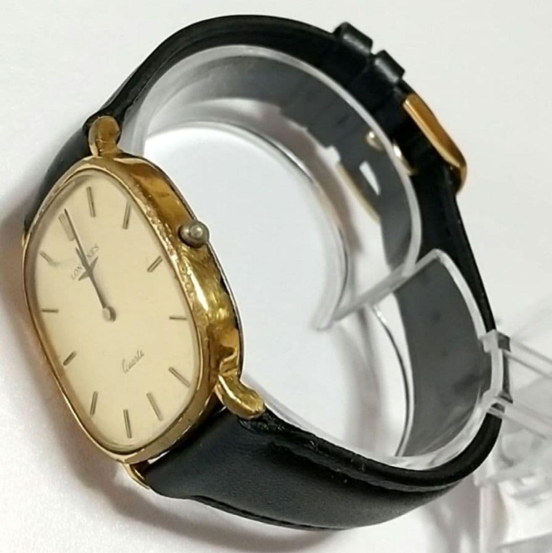 出品は1/4まで！最終値下げ！ロンジン クオーツ メンズ腕時計 ベルト社外品