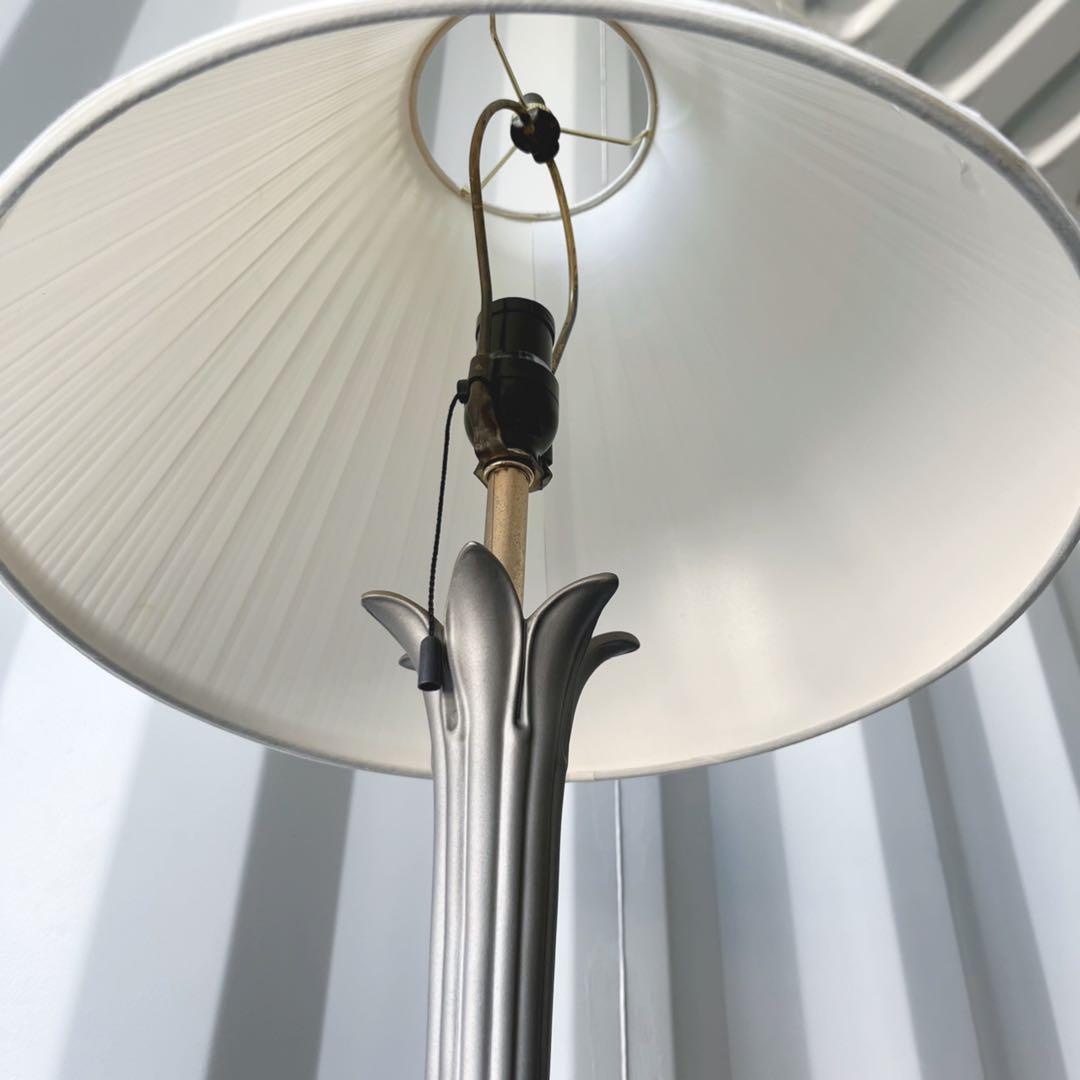 取付無料！高級ヨーロピアンアンティーク 大理石天板ライト付きナイトサイドテーブル