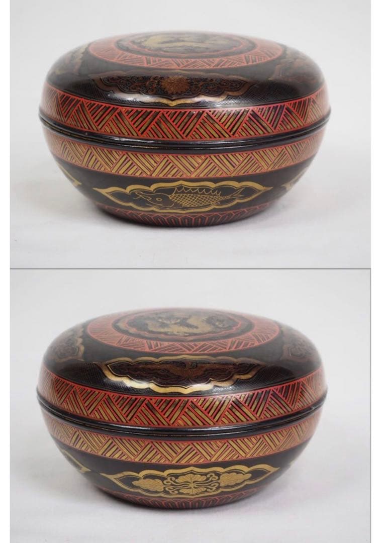 送料無料　江戸期豊楽焼『慶楽』銘　菓子器/食籠　箱付　本物保証　★大珍品★