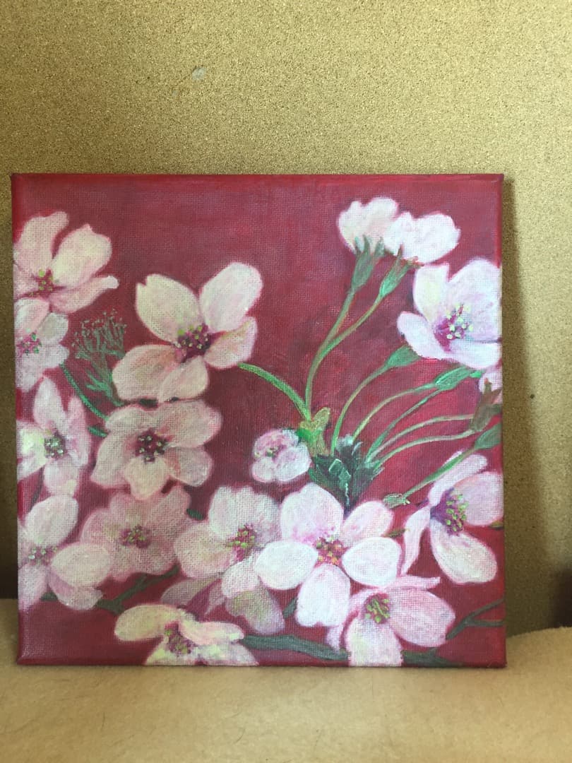 桜 アクリル画
