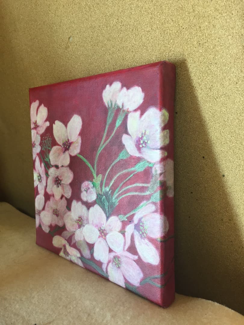桜 アクリル画