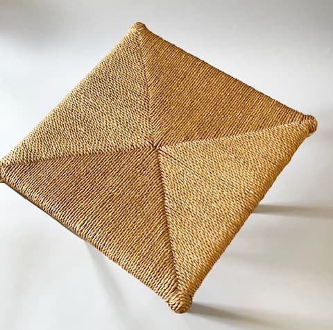 コンランショップスツール付きラタン幾何学模様スツール