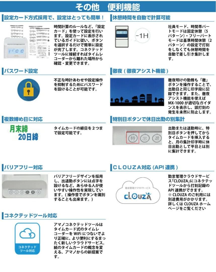 AMANO MX1000 タイムレコーダー