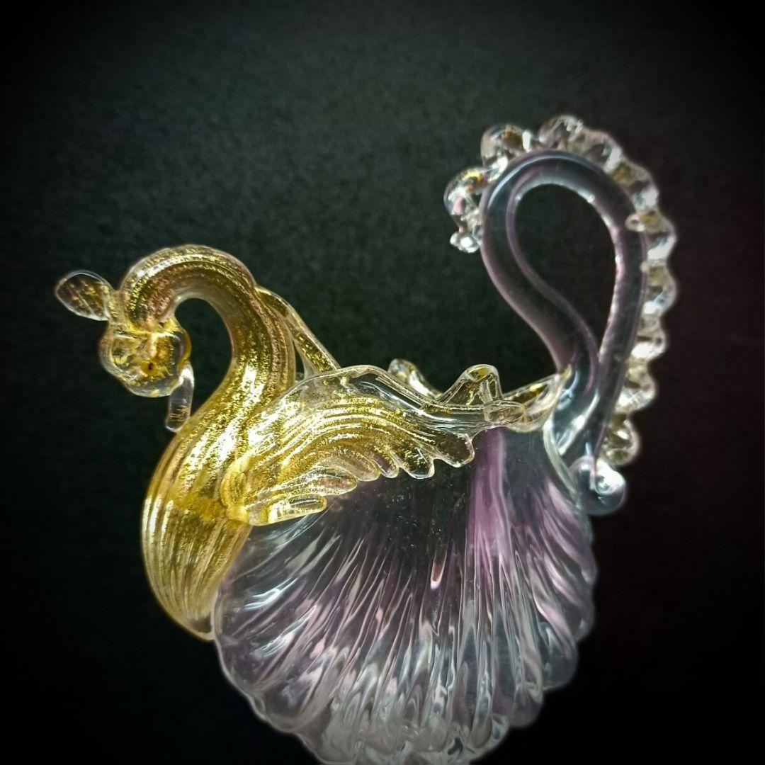 MURANO La Fenice ムラノ ラ フェニーチェ 双耳 スワン グラス