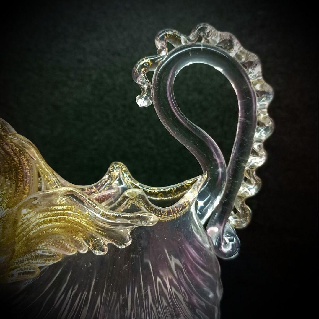 MURANO La Fenice ムラノ ラ フェニーチェ 双耳 スワン グラス