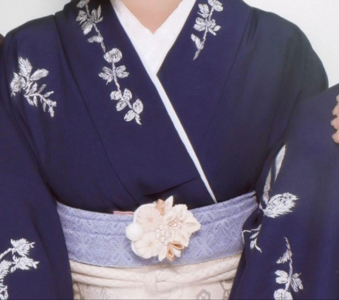 成人式　振袖　和風館ICHI ネイビー　紺色　シンプル