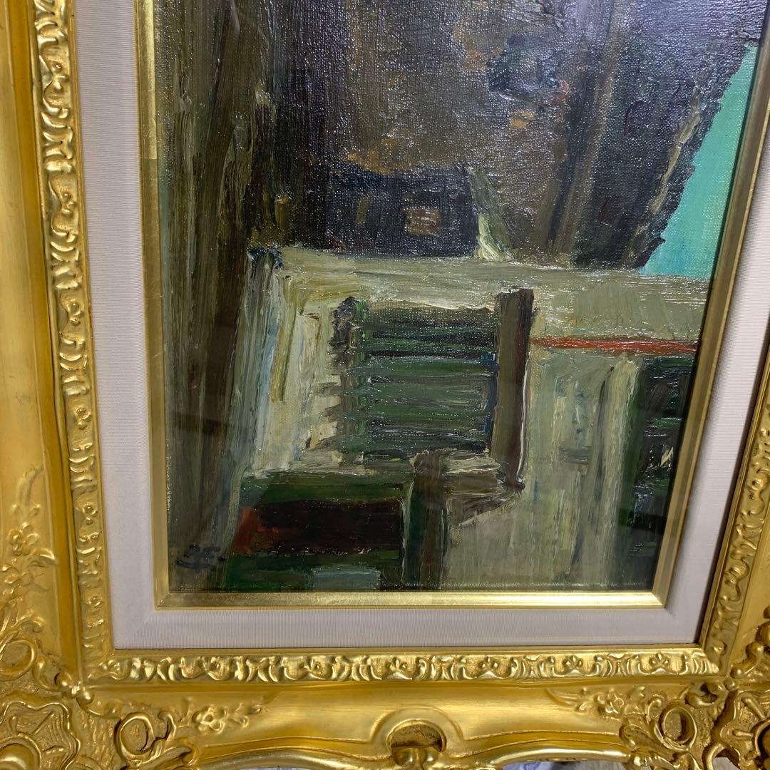 古家新作　装飾金色フレーム 付き油彩作品　４Ｆ超美品