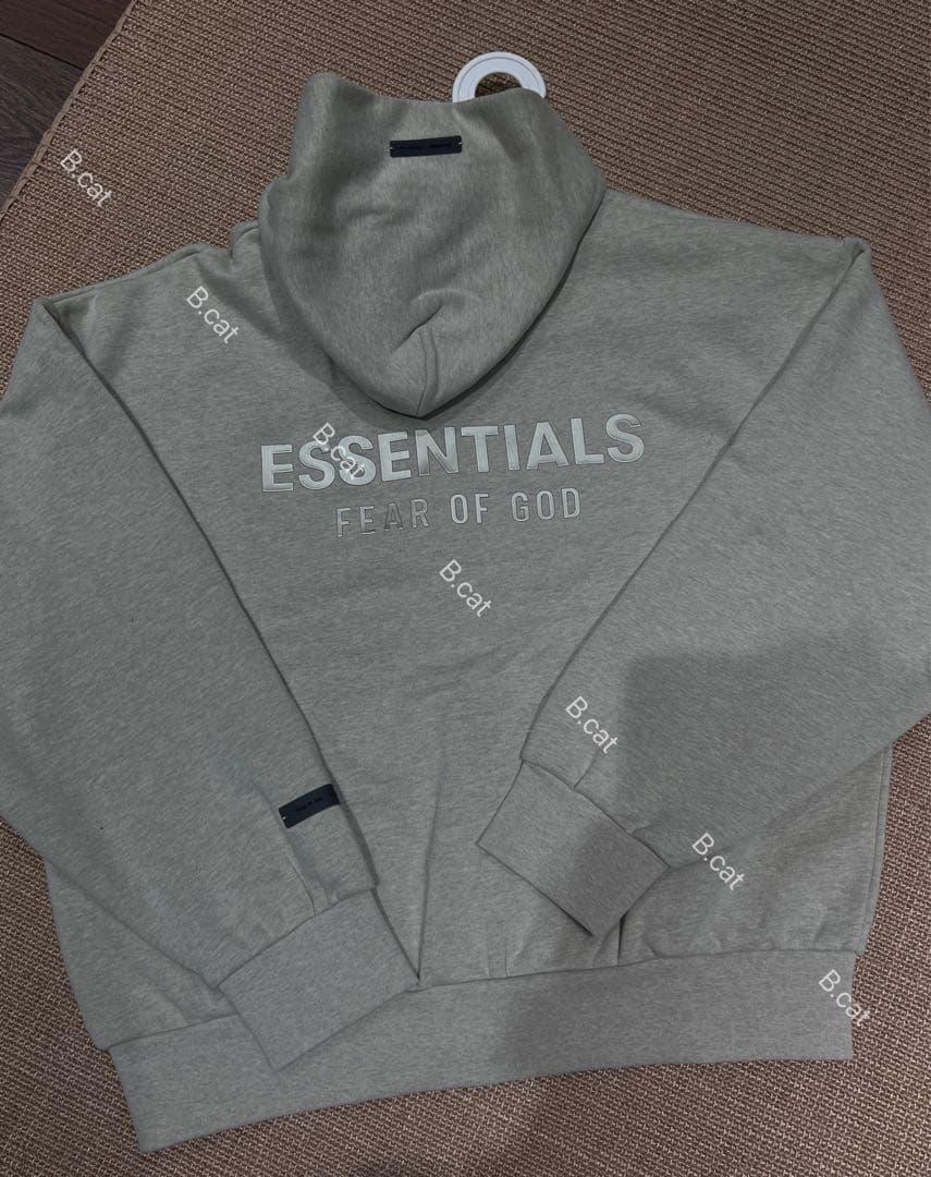 FEAR OF GOD ESSENTIALSジップアップ パーカー薄い灰色dye