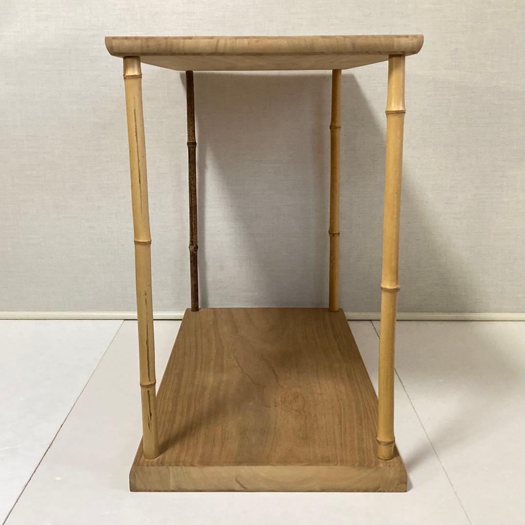 竹台子 行台子 東斉作 利休好 飾り棚 台 木製 組立式 和風 茶道具 レトロ