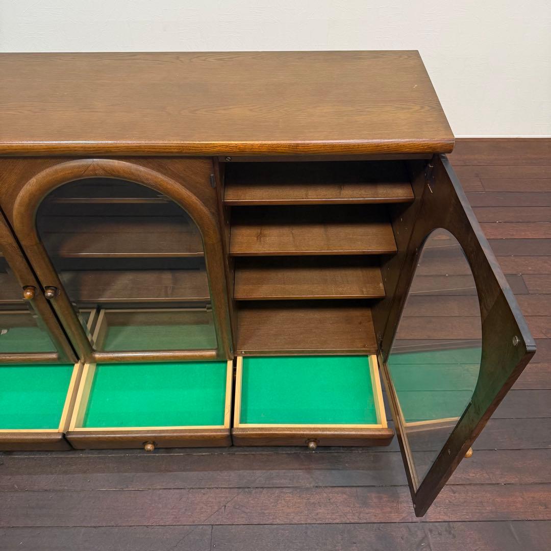 H111K1 木製 サイドボード キャビネット 飾り棚