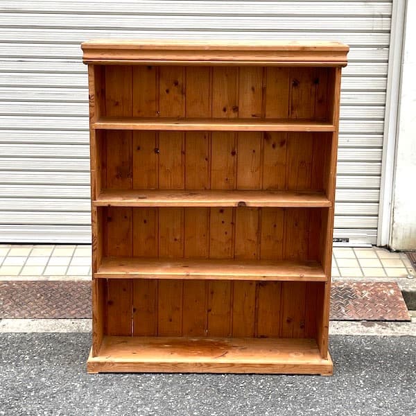 アンティーク　オープンシェルフ　ラック　ブックシェルフ　無垢材