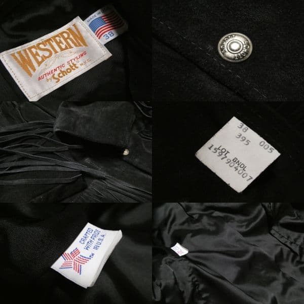 デッドストック！極上美品！ロングフリンジ！ショット395フリンジスエード