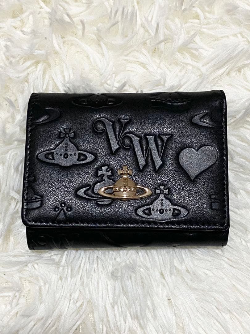 Vivienne Westwood 三つ折り財布 マット 黒