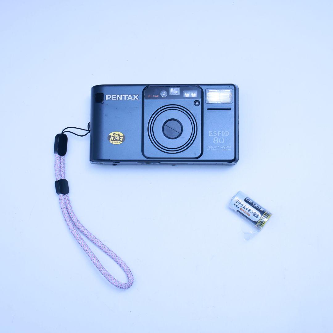 フィルムカメラ PENTAX ESPIO80 電池付き　黒