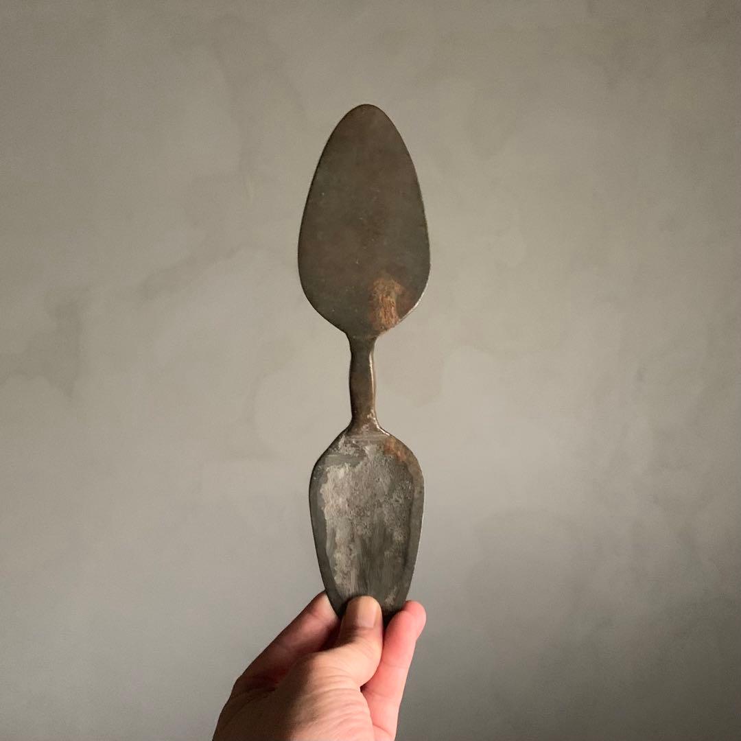 古い 道具 真鍮製 コテ 古道具 アンティーク オブジェ