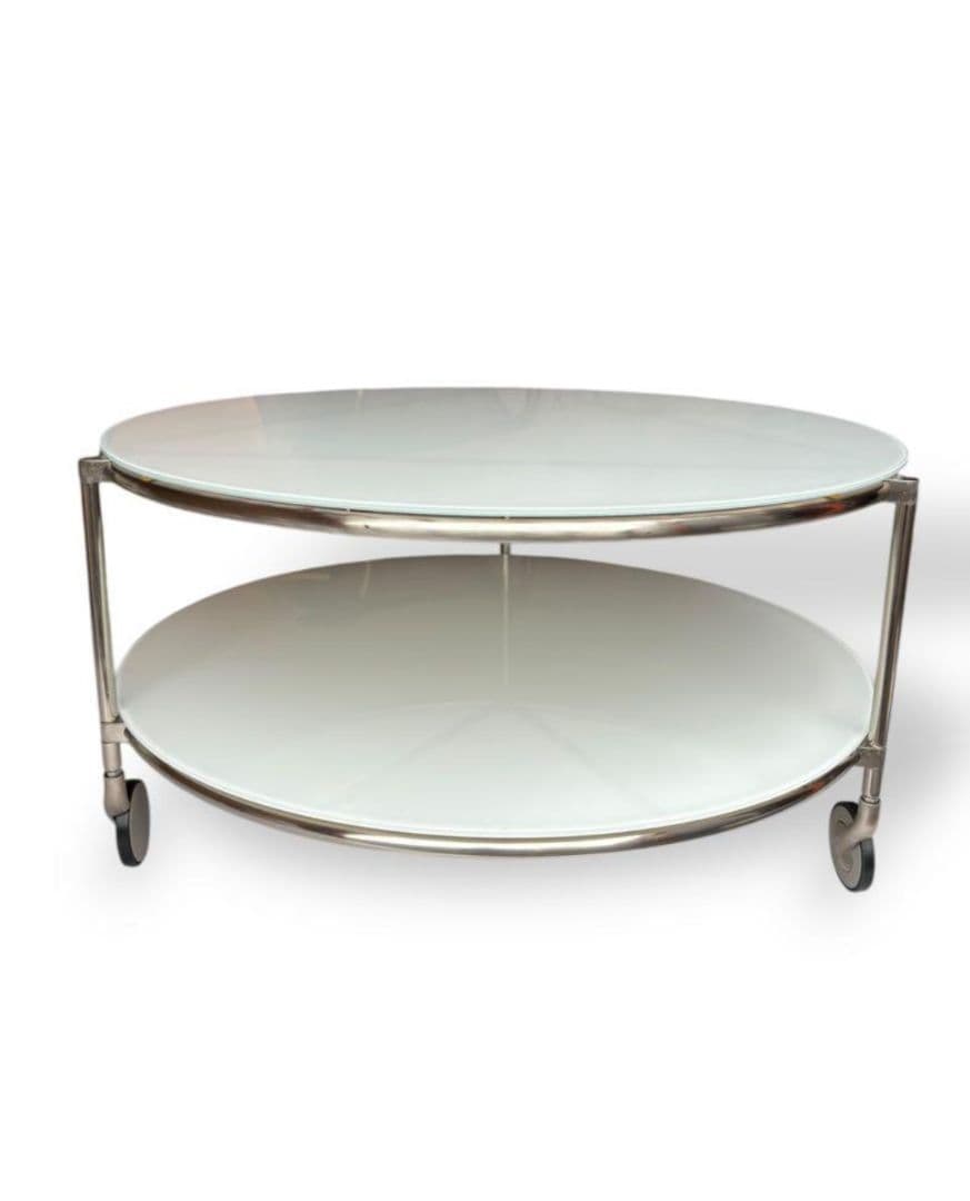 IKEA STRIND ガラステーブル　円形テーブル