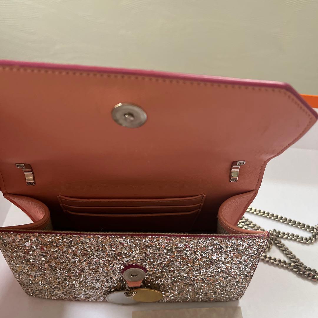 グリッターシルバー クラッチバッグ