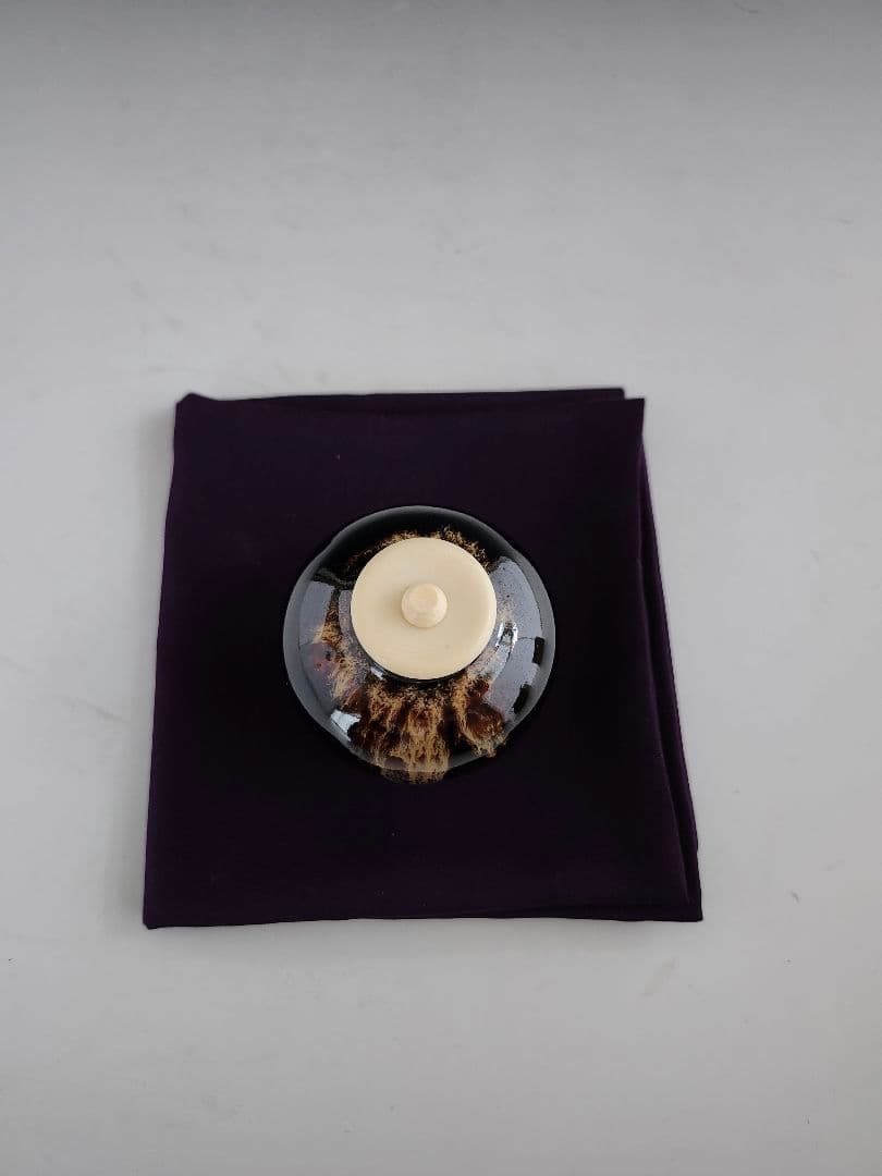 茶入　四方盆　セット　文琳　唐物茶入写　京焼　　桶谷定一　木箱入　茶道　茶道具