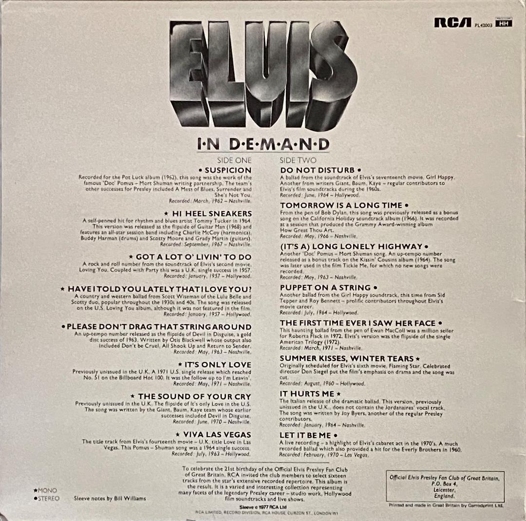 Elvis Presley（エルビス・プレスリー）直筆サイン