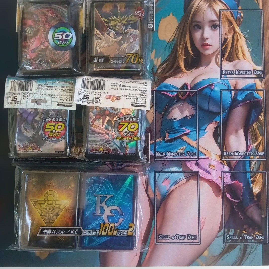 遊戯王 スリーブ スカーレット・ノヴァ・ドラゴン ＋ 武藤遊戯 他