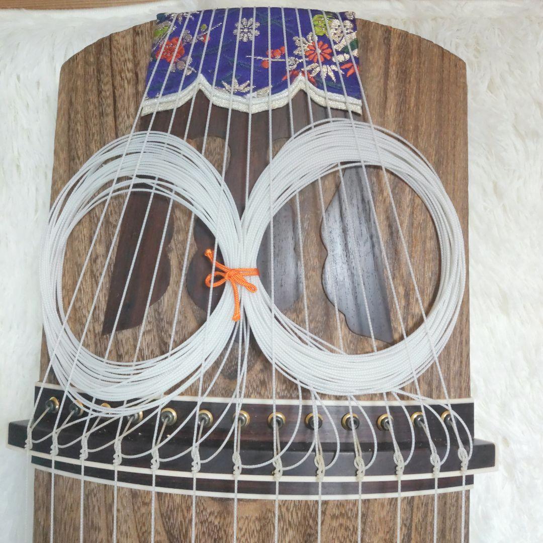 【美品】十三弦琴　和楽器　弦楽器 すだれ彫り 高級琴柱付き