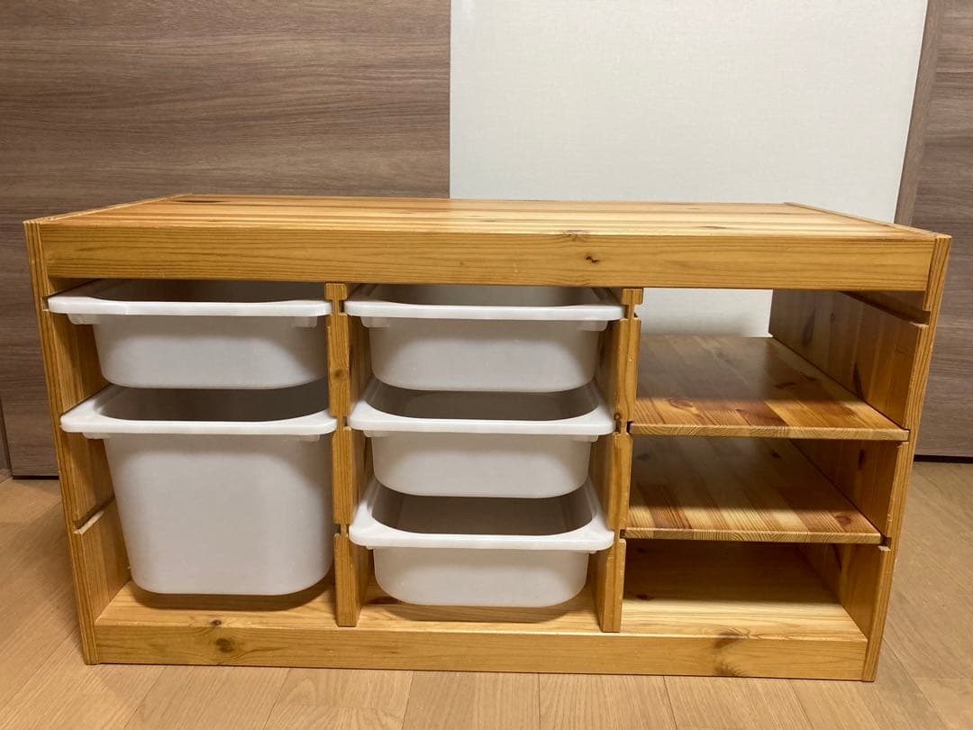 IKEAトロファスト収納ボックス、板付き
