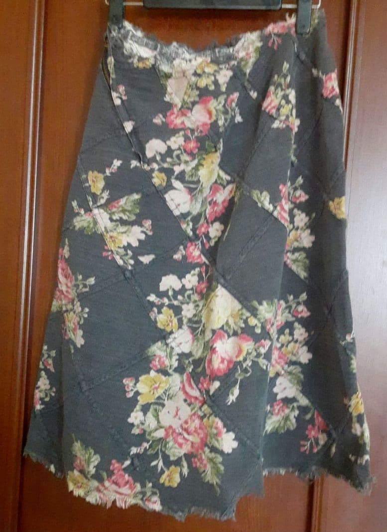 【ジュンヤ ワタナベ】コレクションライン ヴィンテージ 花柄 デニム スカート