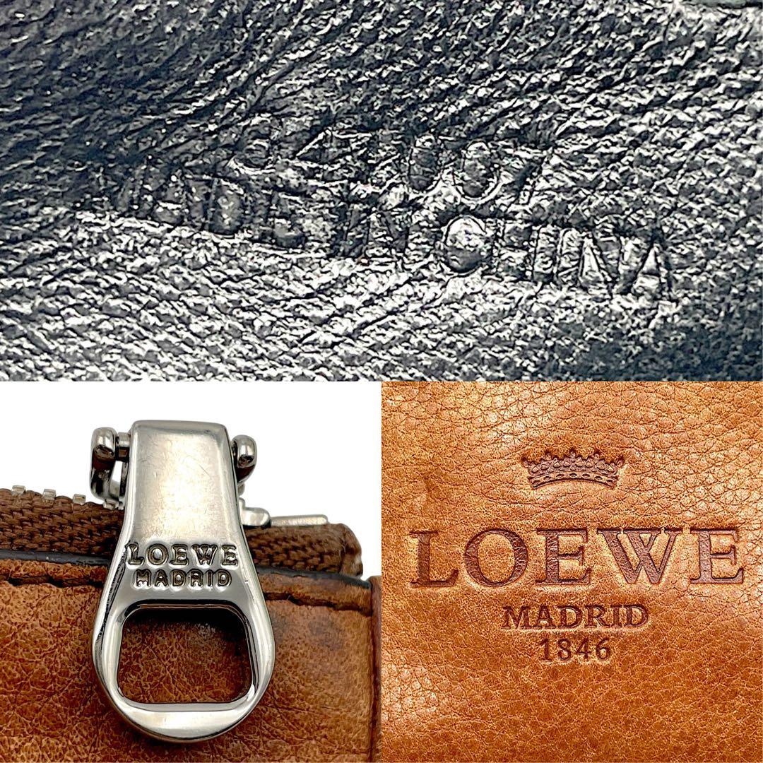 【極美品】LOEWE ロエベ　ヘリテージ　レザー　ブラウン　ケース
