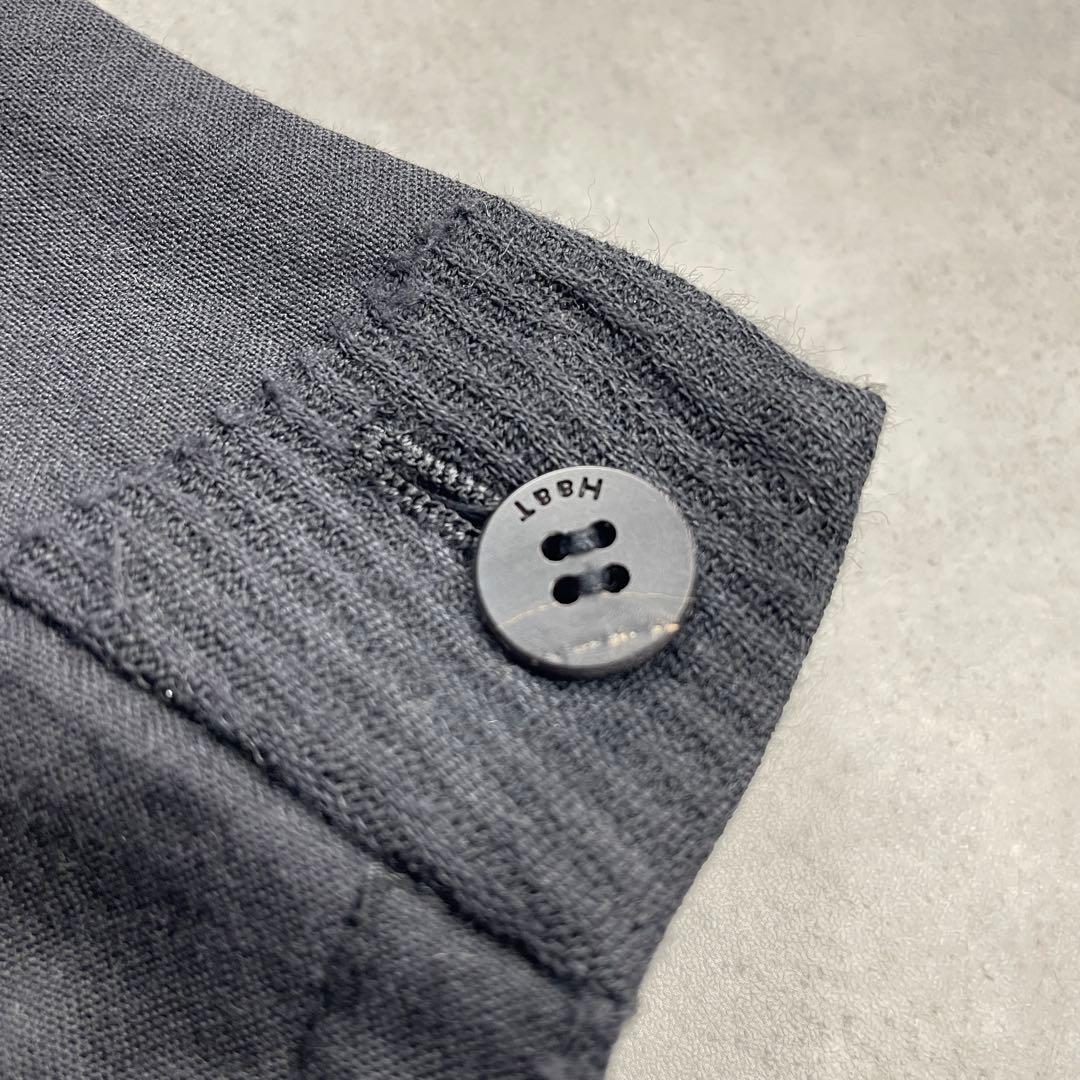 美品 HAAT ISSEY MIYAKE サルエルパンツ ブラック 織柄