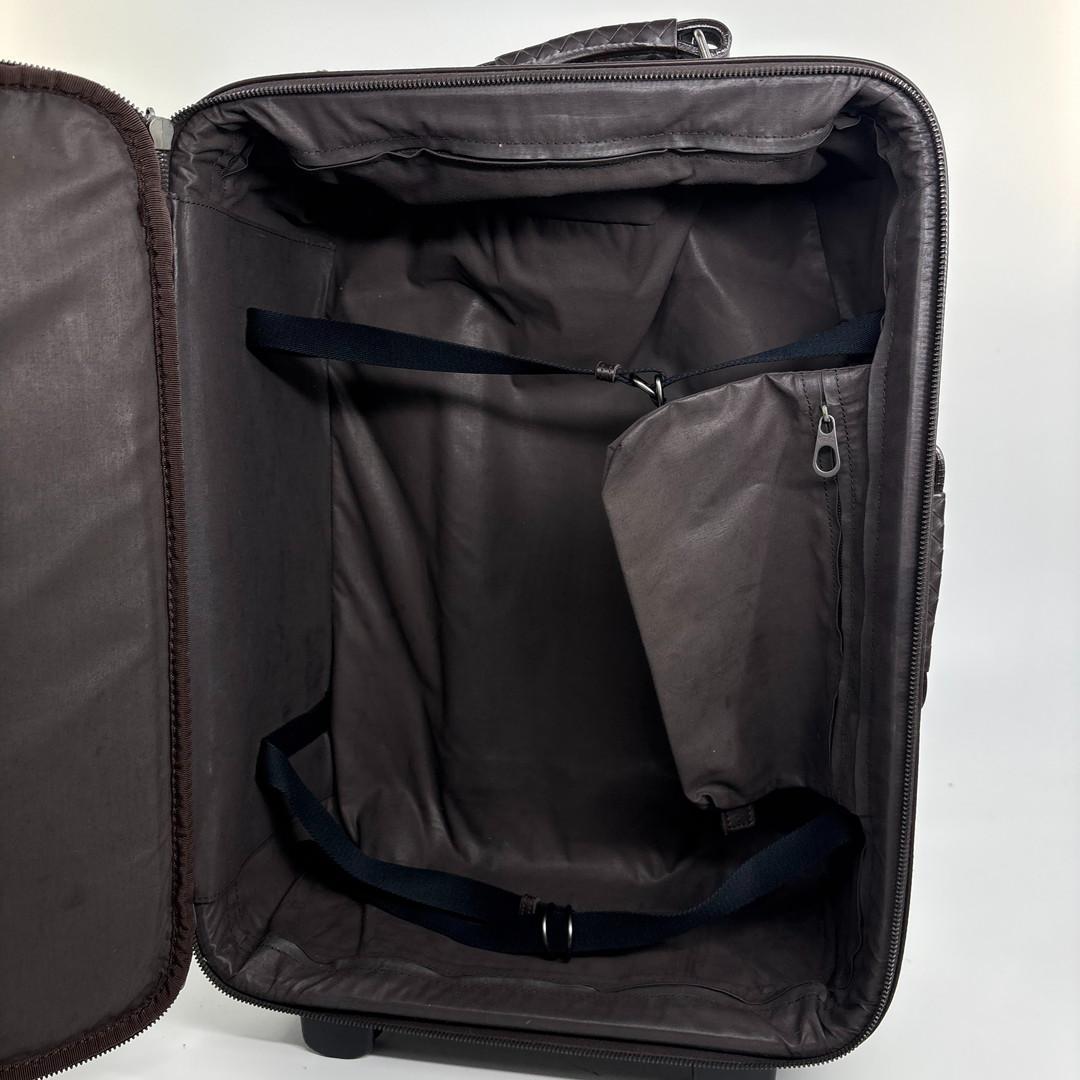 超極美品 ボッテガヴェネタ イントレチャート キャリーバッグ ブラウン メンズ