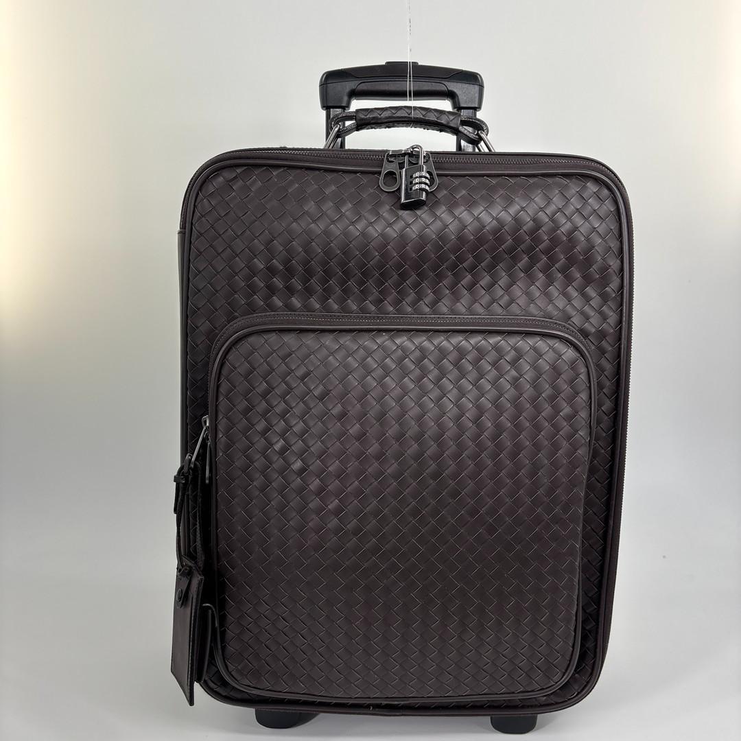 超極美品 ボッテガヴェネタ イントレチャート キャリーバッグ ブラウン メンズ