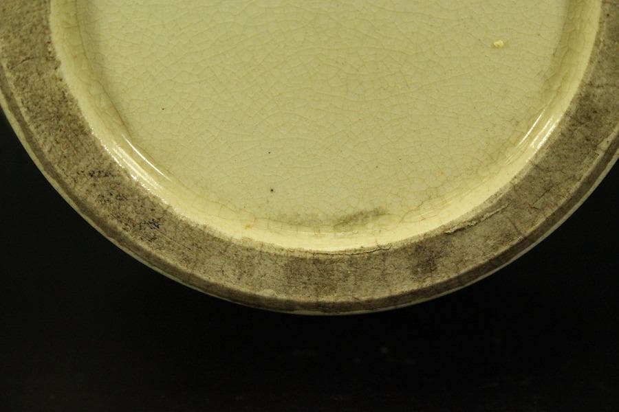 色絵 草花紋 花瓶 明治 京 薩摩 高21.6cm(LC503)