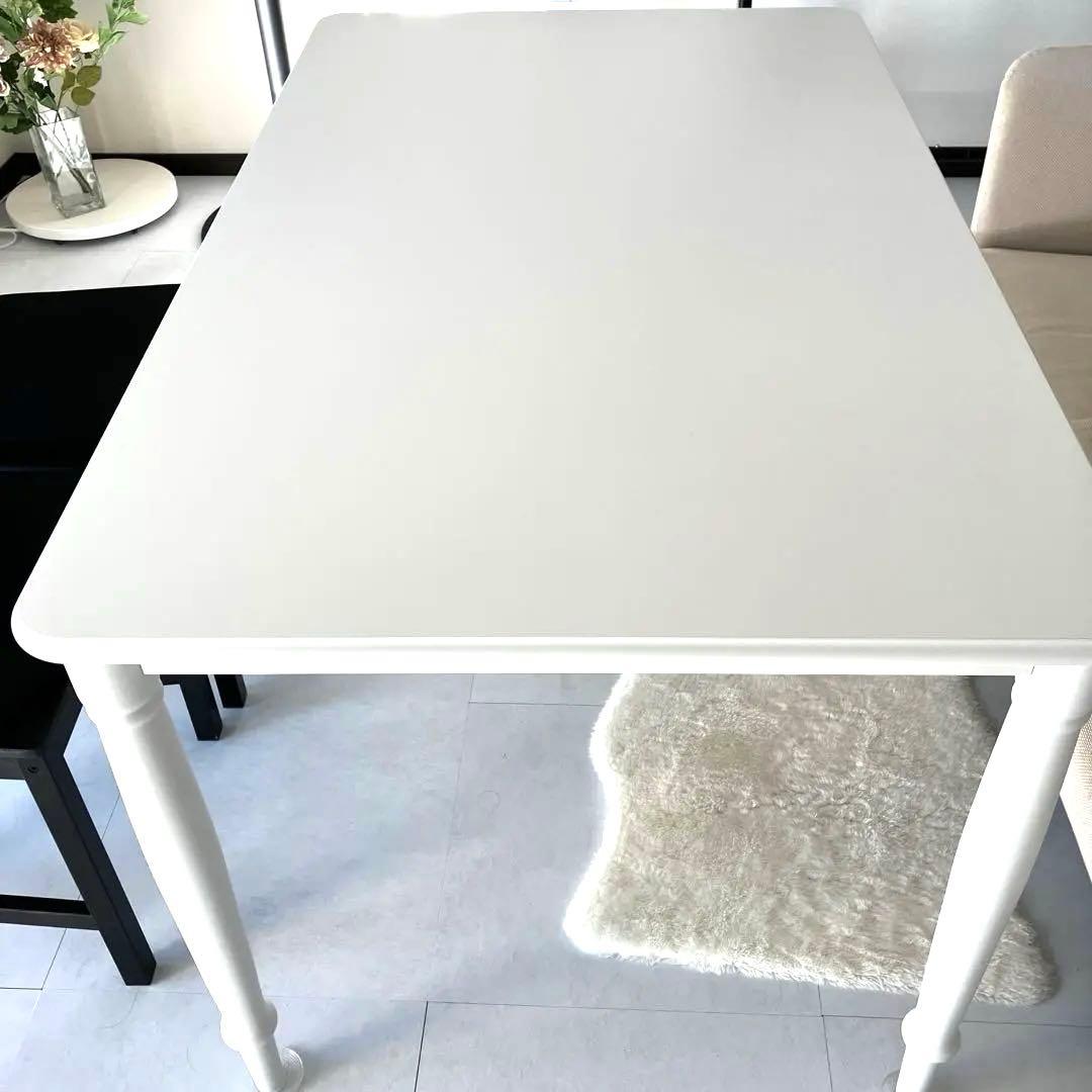 美品　IKEAダンデリード　ホワイトダイニングテーブル