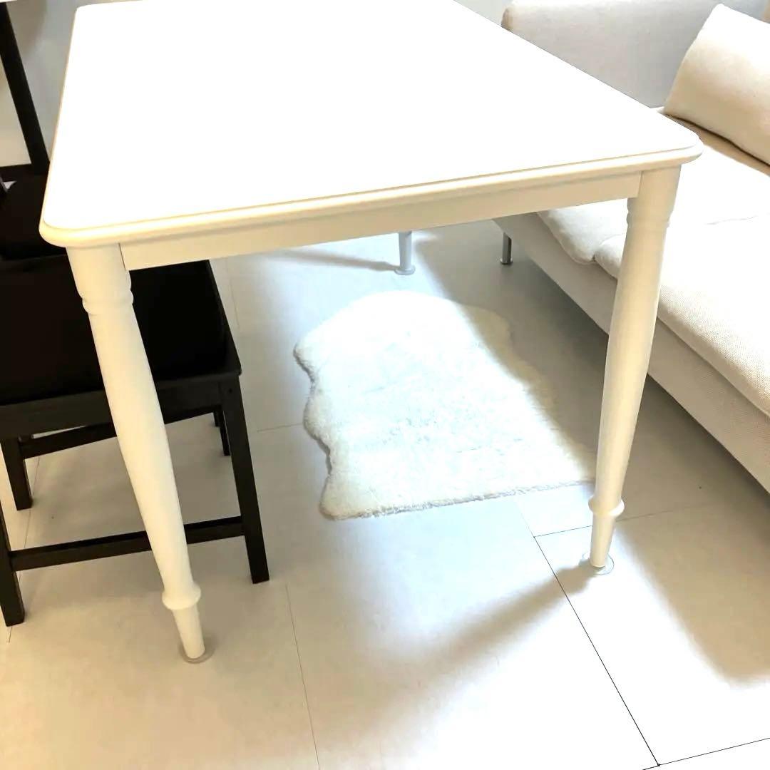 美品　IKEAダンデリード　ホワイトダイニングテーブル