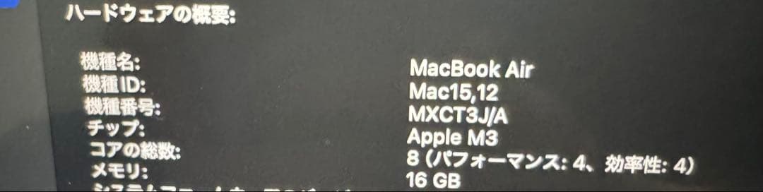 の*い様 MacBook Air M3 16gb 512gb シルバー