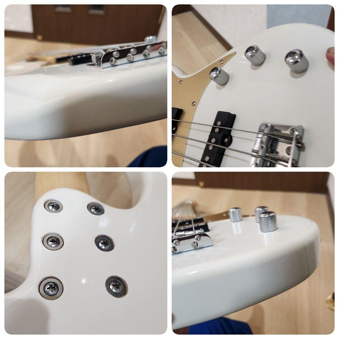 Ariapro II RSBシリーズ エレキベース ホワイト　5弦ベース