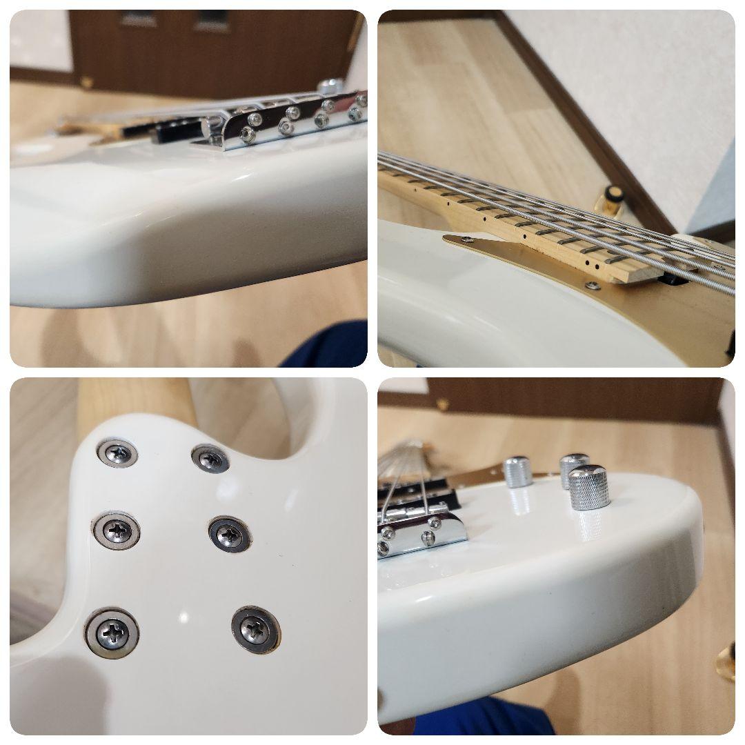 Ariapro II RSBシリーズ エレキベース ホワイト　5弦ベース