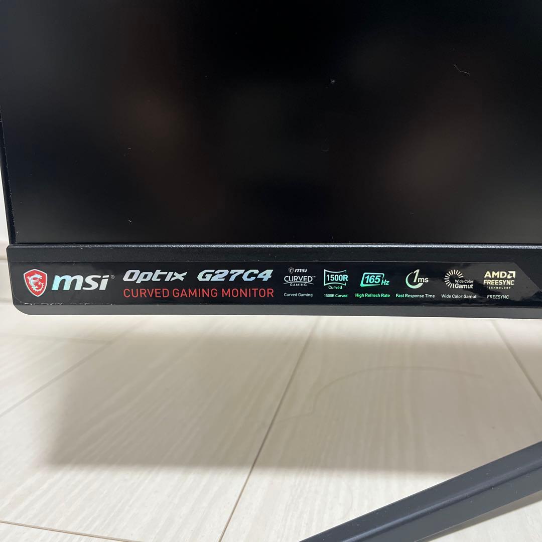 付属品完備MSI Optix G27C4 FHD湾曲型ゲーミングモニター