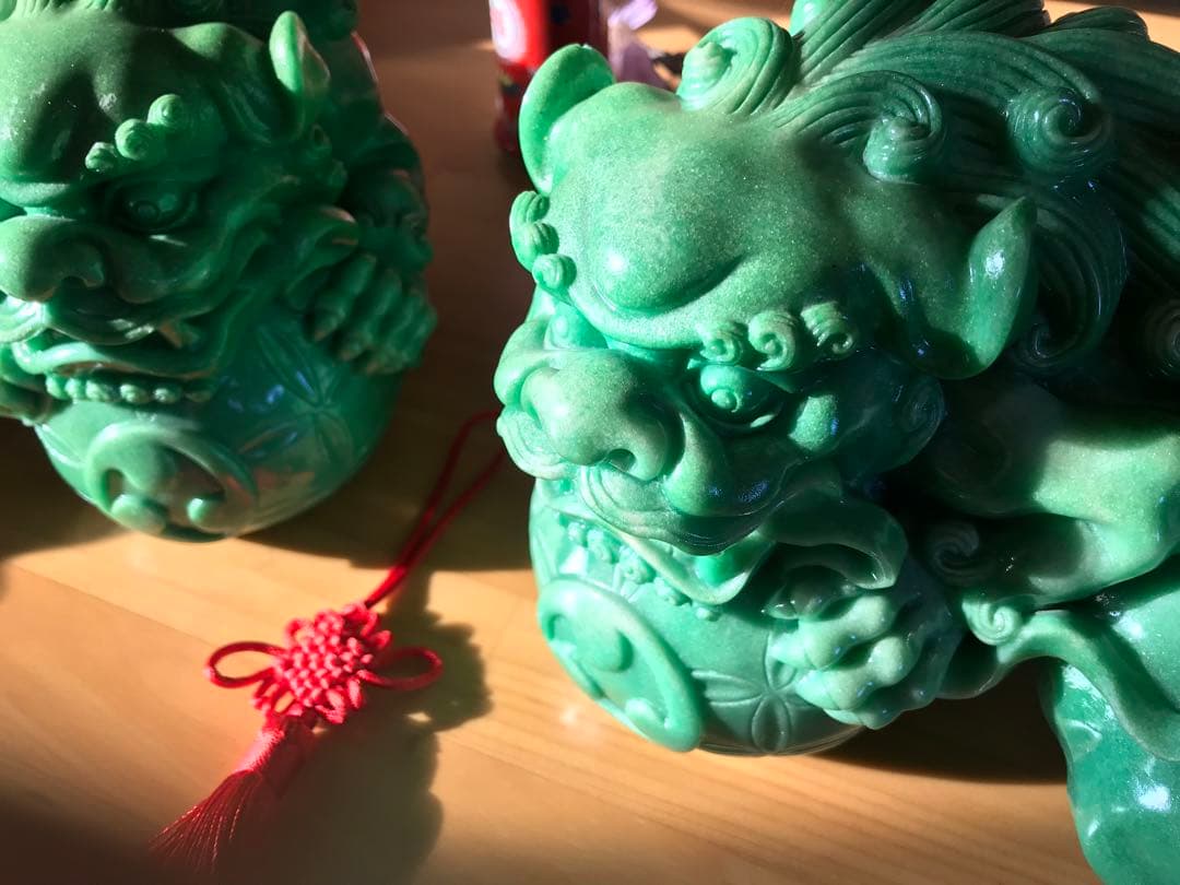 大サイズ　運気上昇！縁起物！沖縄夫婦獅子