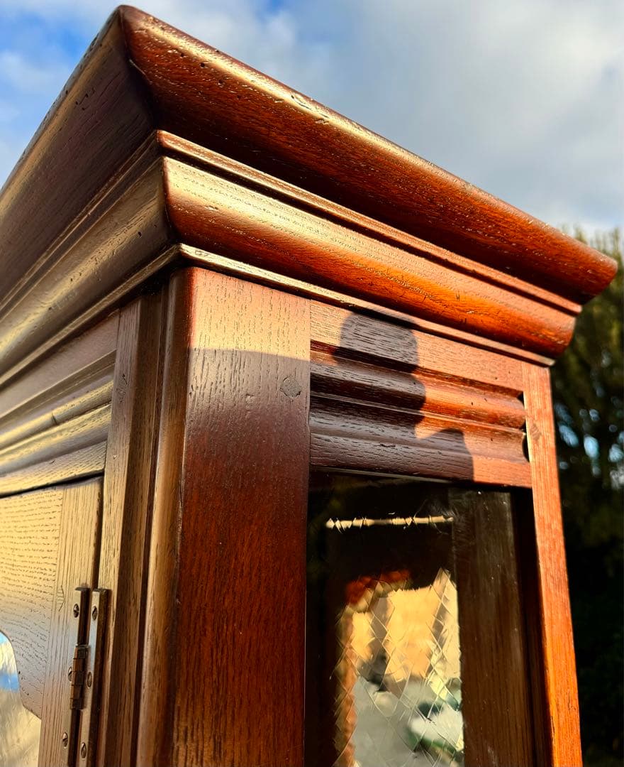 フランダースの家具屋さん オーク無垢 スリムキャビネット 飾り棚 幅73cm