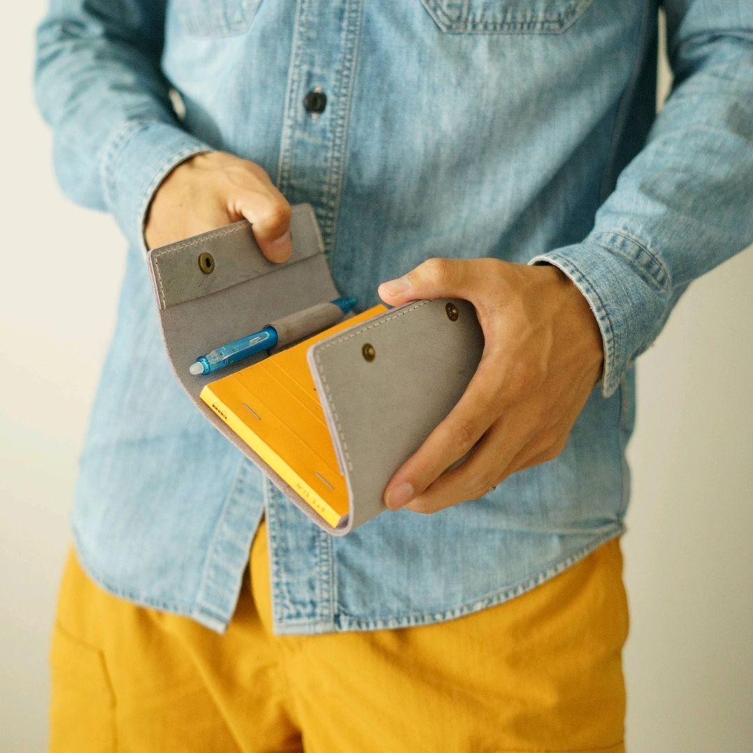 本革レザー RHODIA メモ帳ケース イタリアンレザー