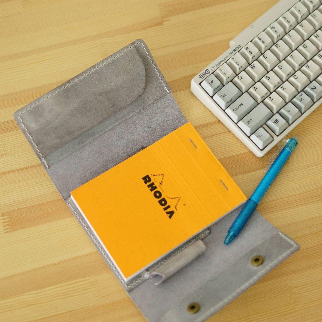 本革レザー RHODIA メモ帳ケース イタリアンレザー