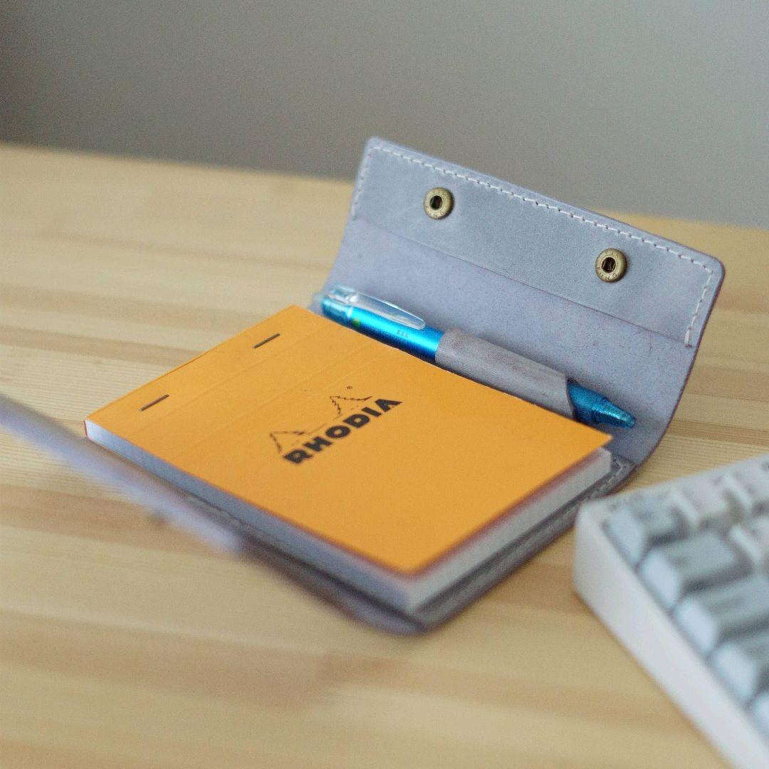 本革レザー RHODIA メモ帳ケース イタリアンレザー