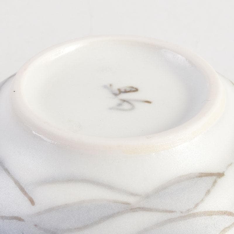 陶芸家　黒部駒子作　染付　金魚　水滴　書道具　共箱　V　8848