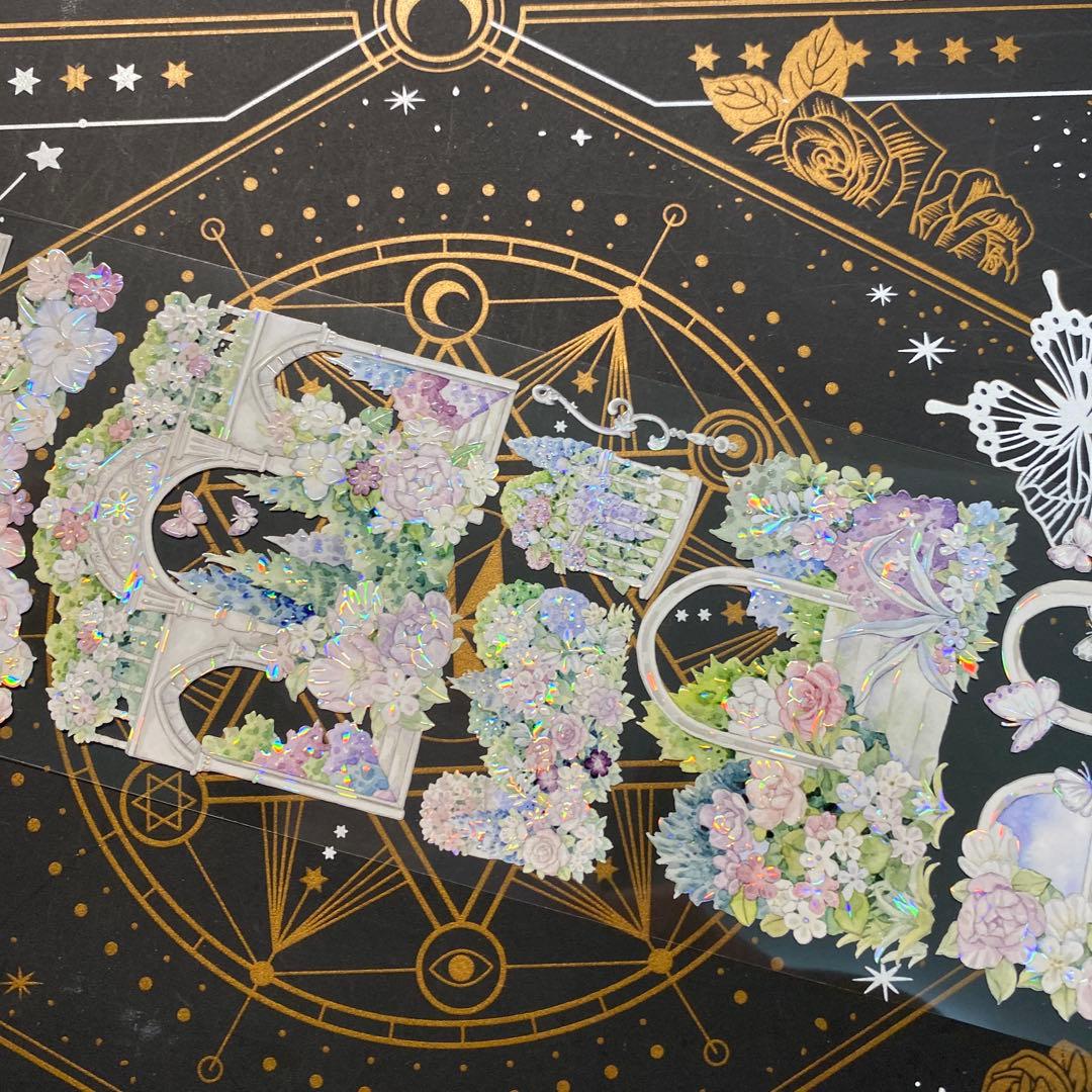 【9272】海外　マステ　中古巻　貝殻光マスキングテープ　残量多め　装飾背景系