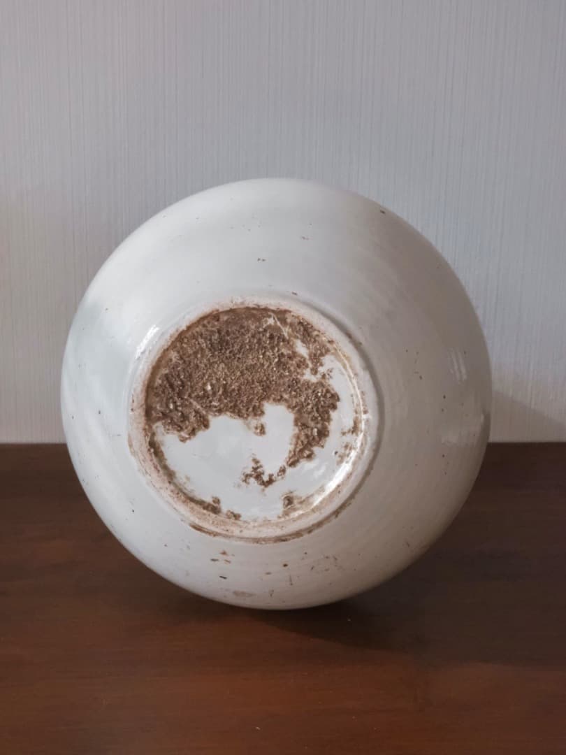 朝鮮美術　李朝　白磁　徳利　花瓶　古陶磁　古民藝　箱付　古道具　Q2316