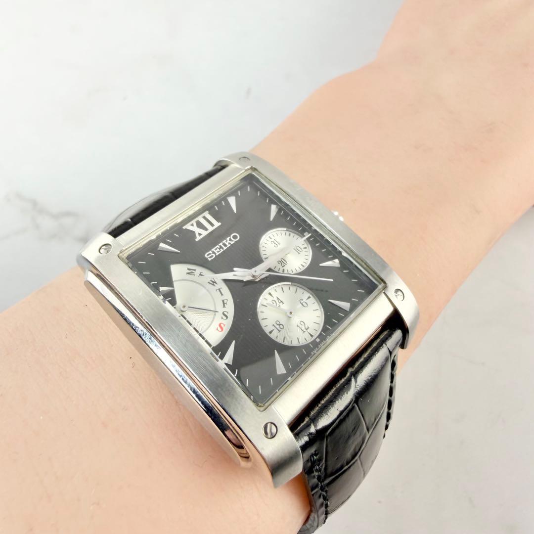 【新品電池】 セイコー レトログラード クロノ タンク 5Y66-0AC0