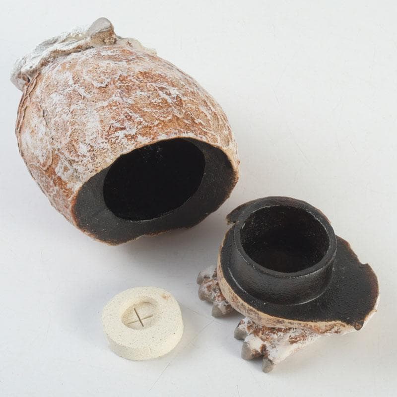 乾漆　梟　香炉　置物　飾り物　燭台　合わせ箱　C　9280